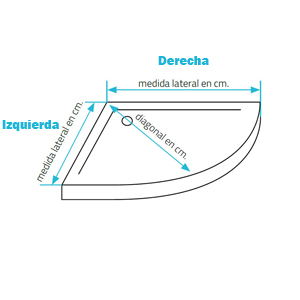 Medidas de luz del plato de ducha